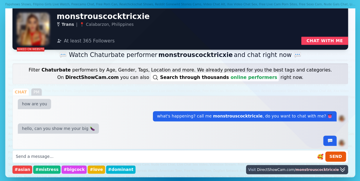 monstrouscocktricxie chaturbate live webcam chat