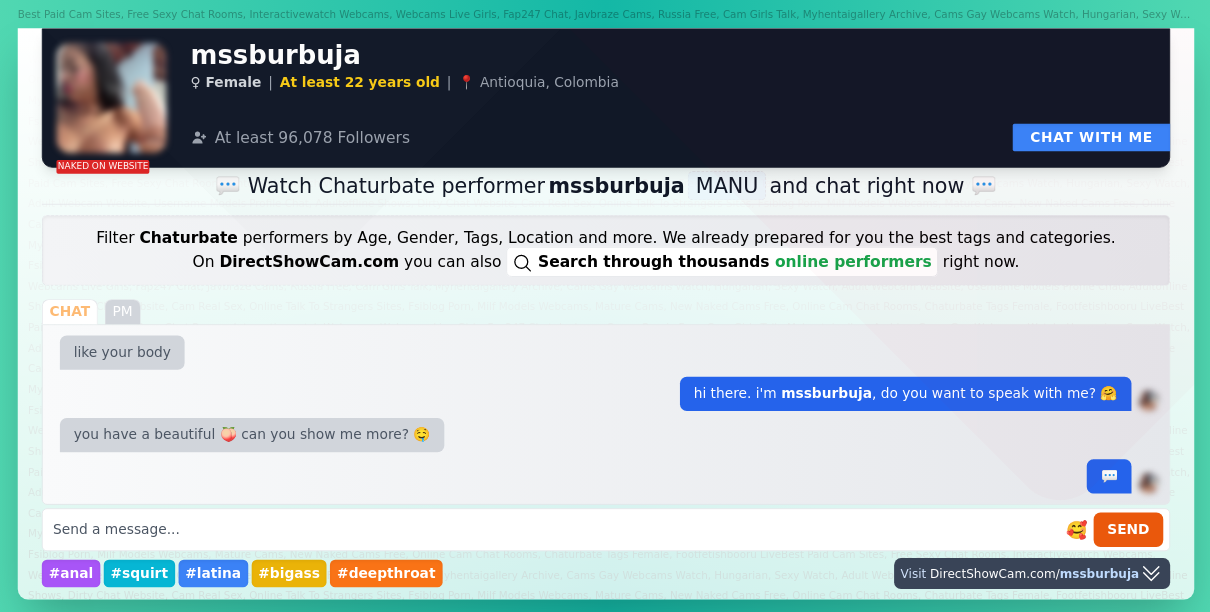 mssburbuja chaturbate live webcam chat