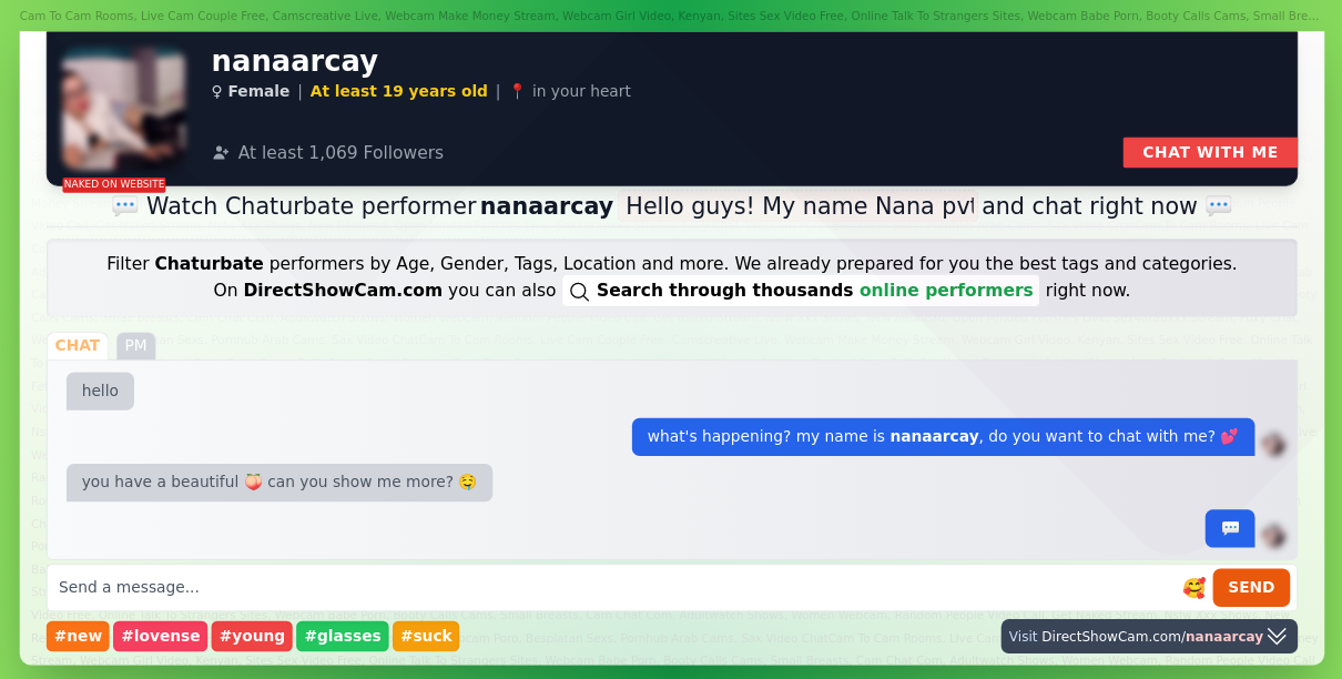 nanaarcay chaturbate live webcam chat