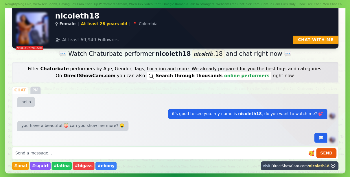 nicoleth18 chaturbate live webcam chat
