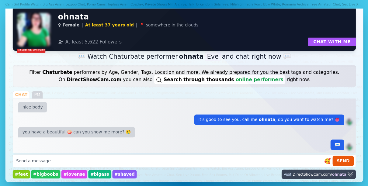 ohnata chaturbate live webcam chat