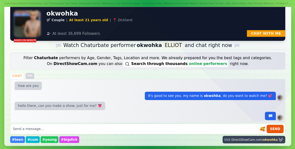 okwohka chaturbate live webcam chat