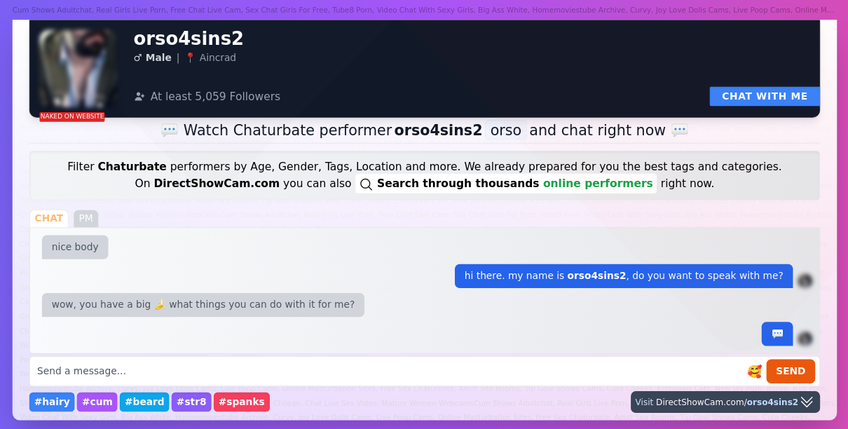 orso4sins2 chaturbate live webcam chat