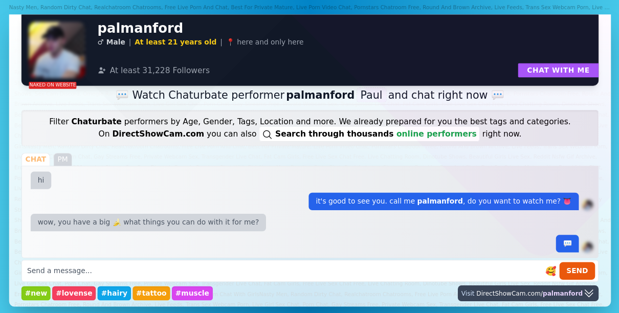 palmanford chaturbate live webcam chat