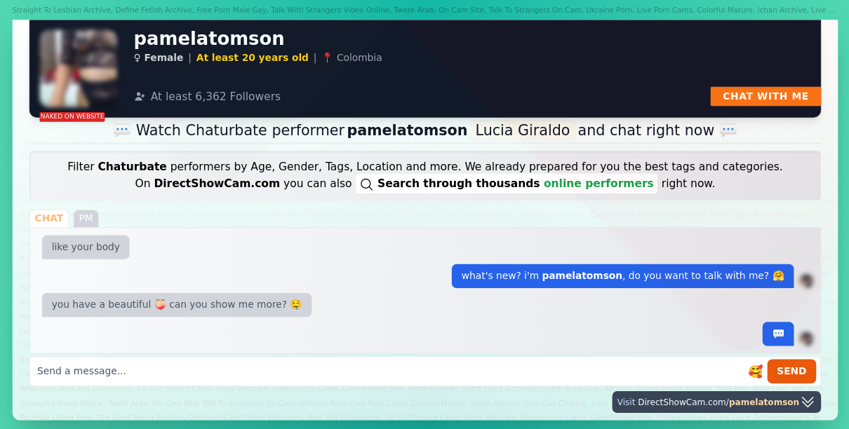 pamelatomson chaturbate live webcam chat