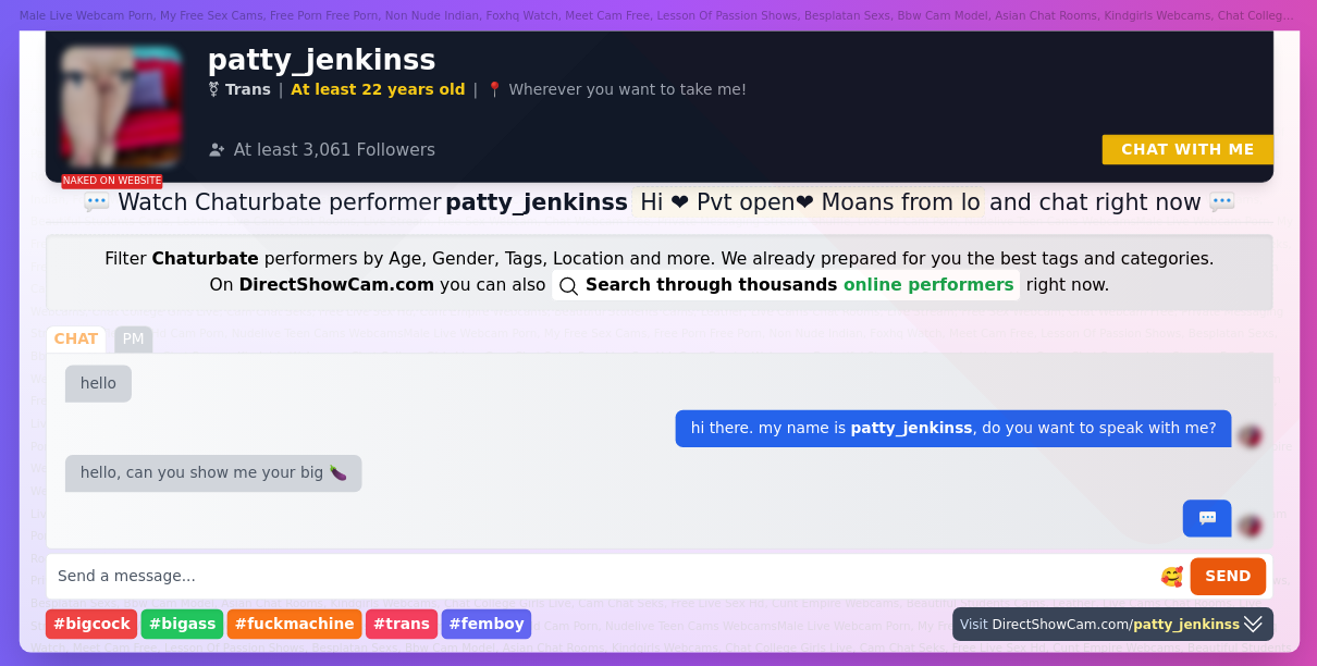 patty_jenkinss chaturbate live webcam chat