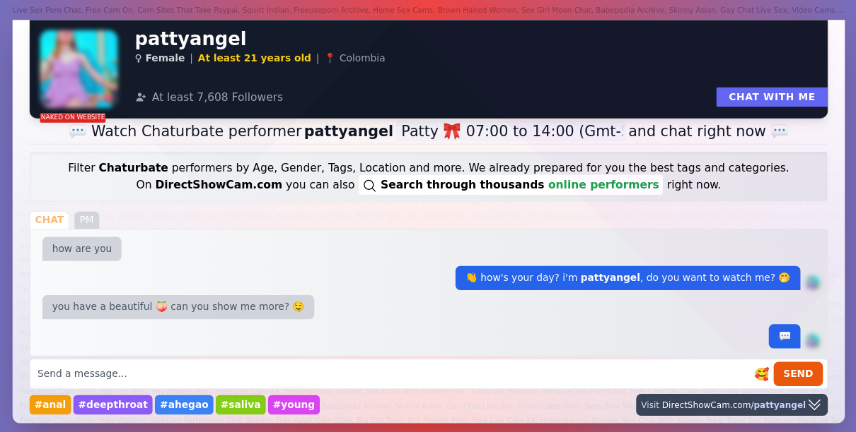 pattyangel chaturbate live webcam chat