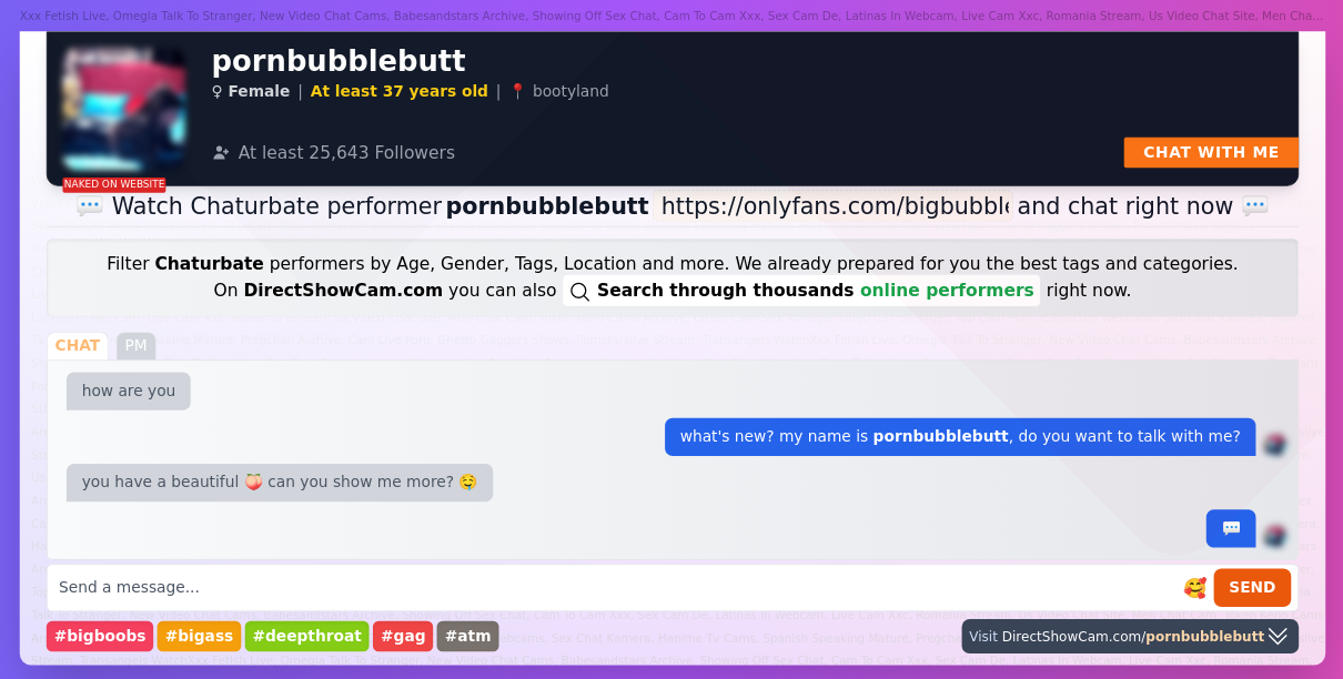 pornbubblebutt chaturbate live webcam chat