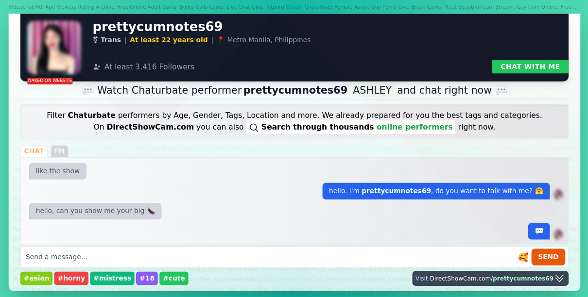 prettycumnotes69 chaturbate live webcam chat