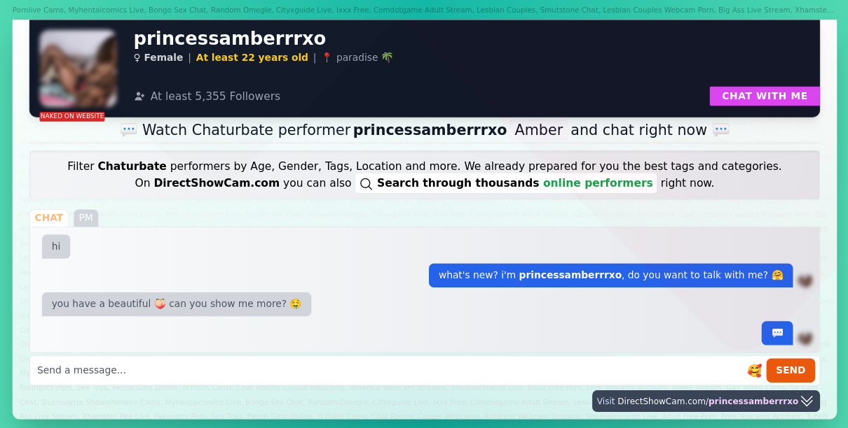 princessamberrrxo chaturbate live webcam chat