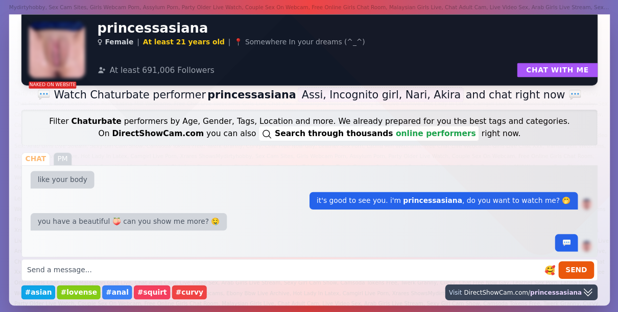 princessasiana chaturbate live webcam chat