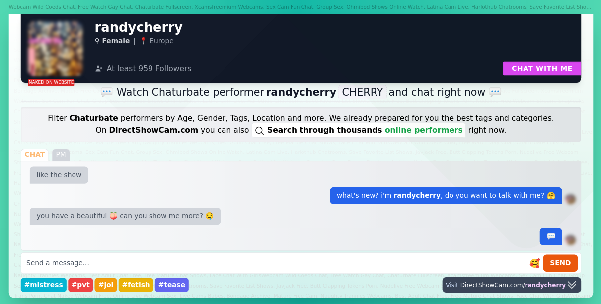 randycherry chaturbate live webcam chat