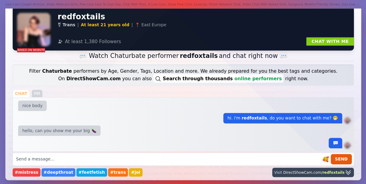 redfoxtails chaturbate live webcam chat