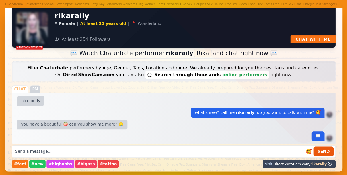 rikaraily chaturbate live webcam chat
