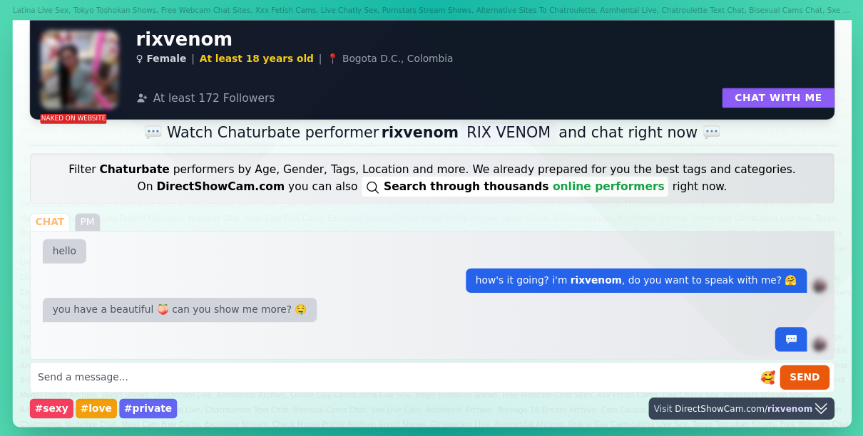 rixvenom chaturbate live webcam chat
