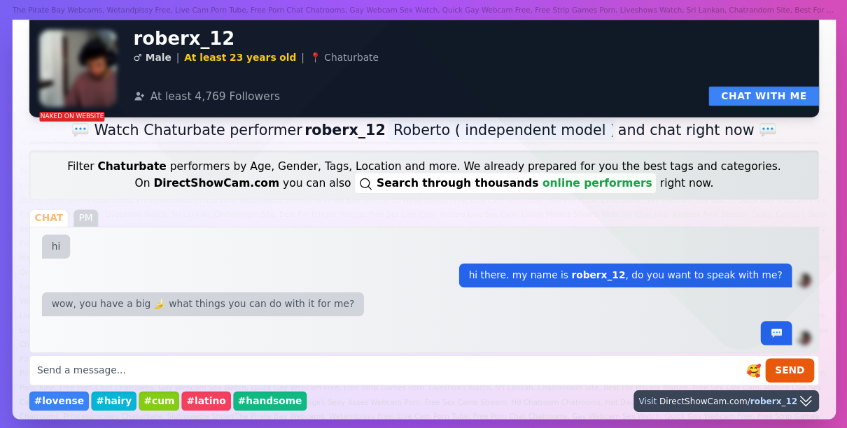 roberx_12 chaturbate live webcam chat
