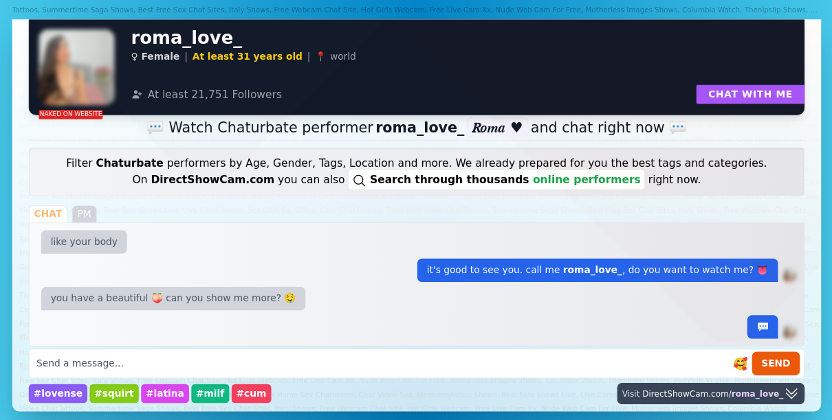roma_love_ chaturbate live webcam chat