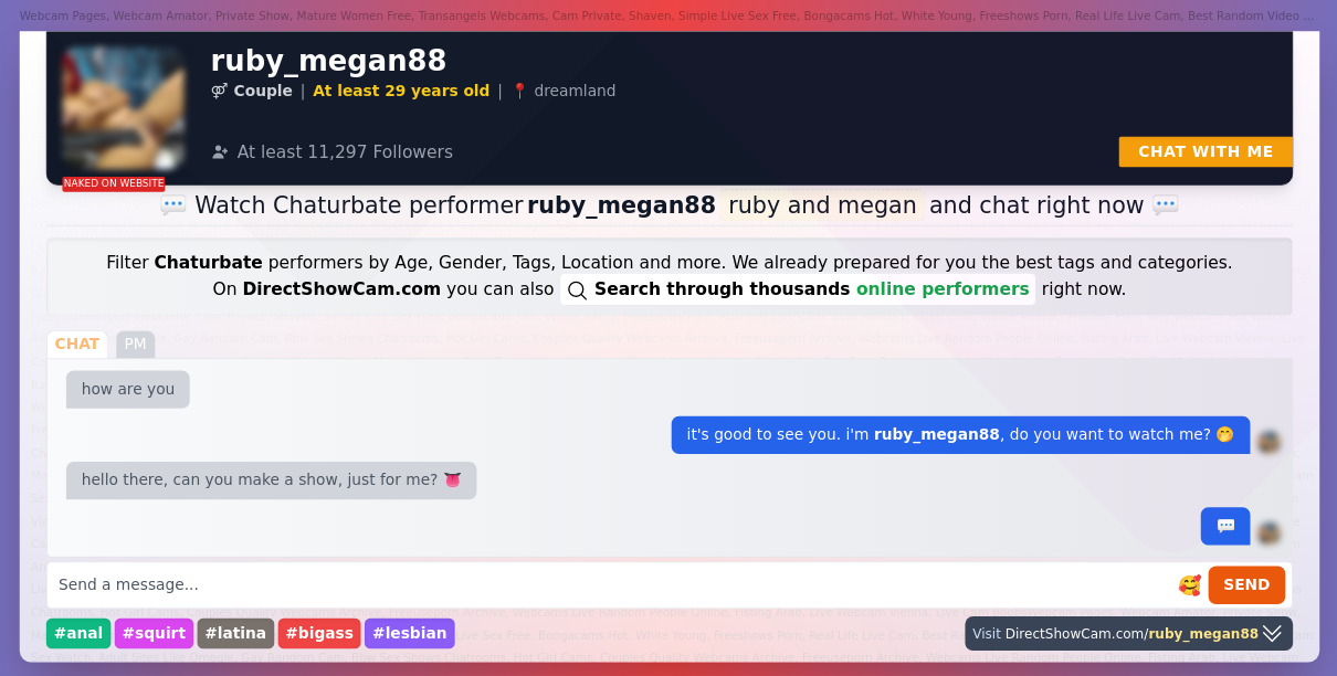 ruby_megan88 chaturbate live webcam chat