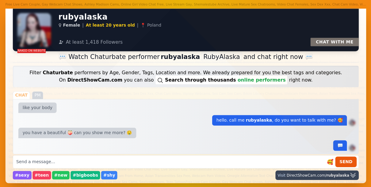 rubyalaska chaturbate live webcam chat
