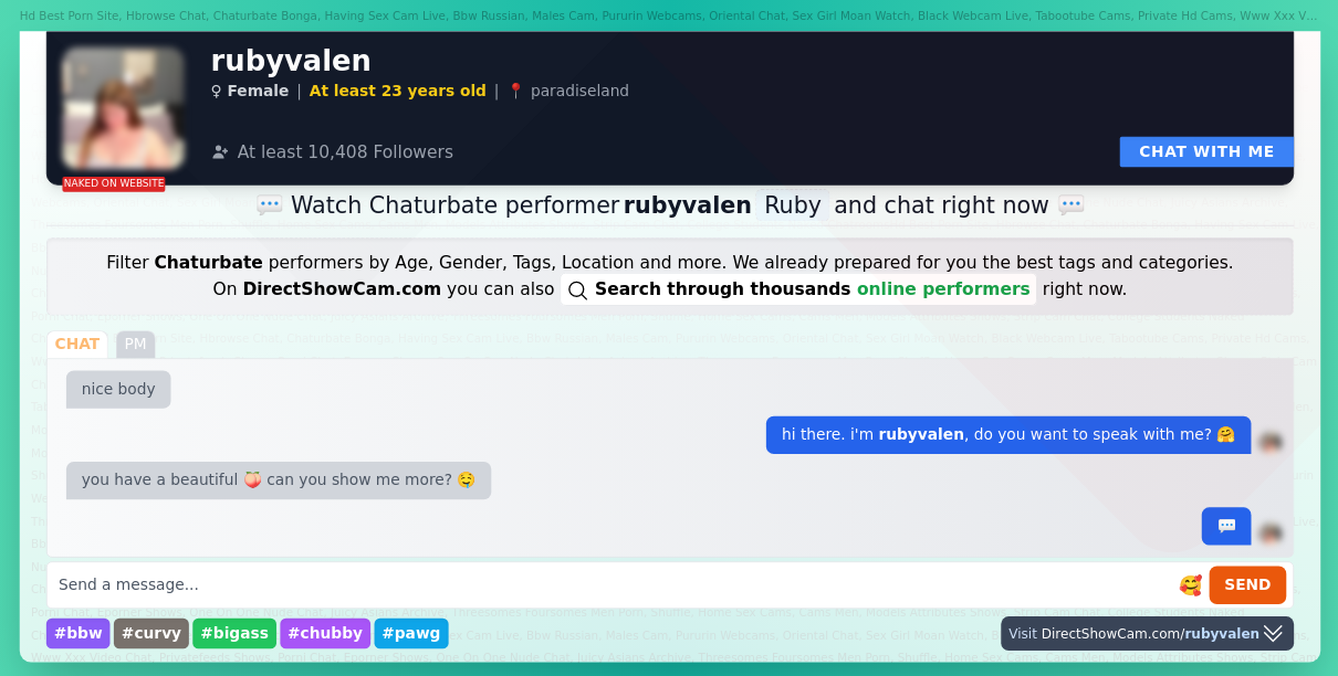 rubyvalen chaturbate live webcam chat