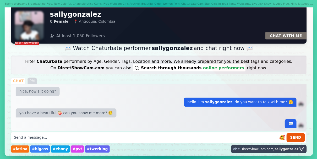 sallygonzalez chaturbate live webcam chat
