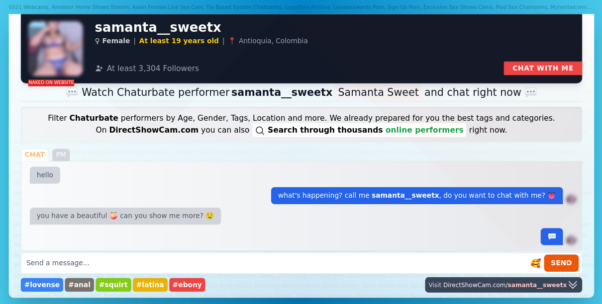 samanta__sweetx chaturbate live webcam chat