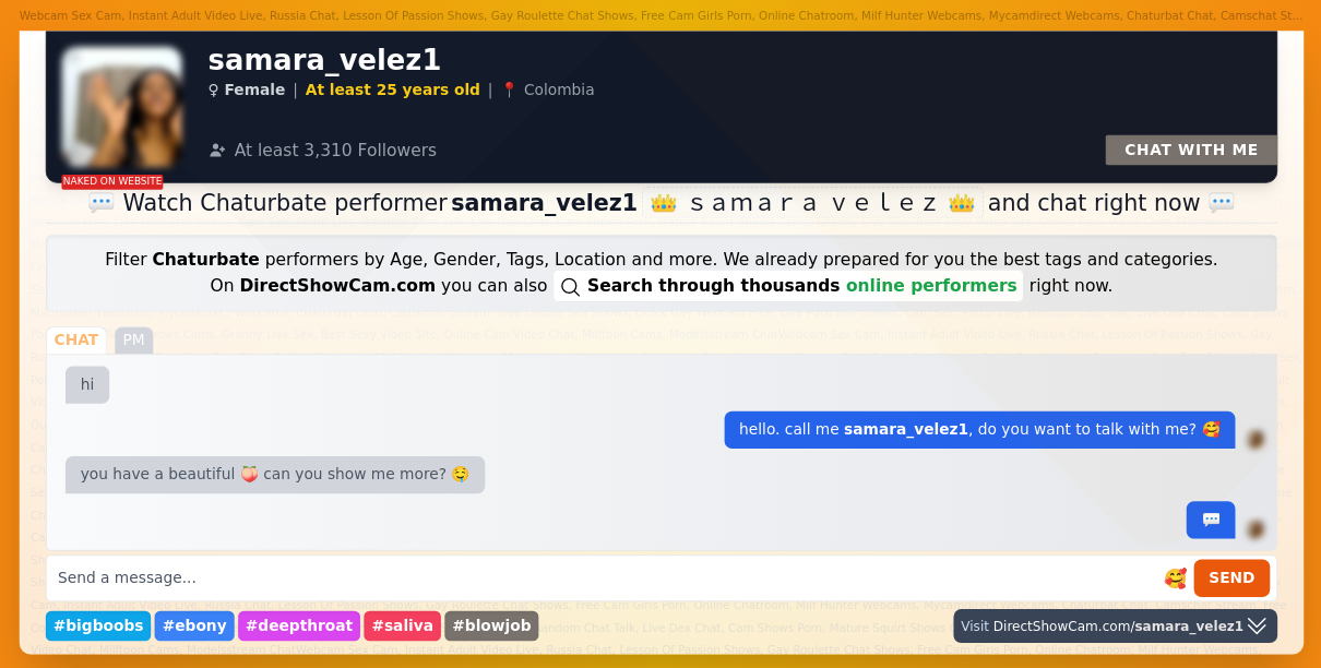 samara_velez1 chaturbate live webcam chat