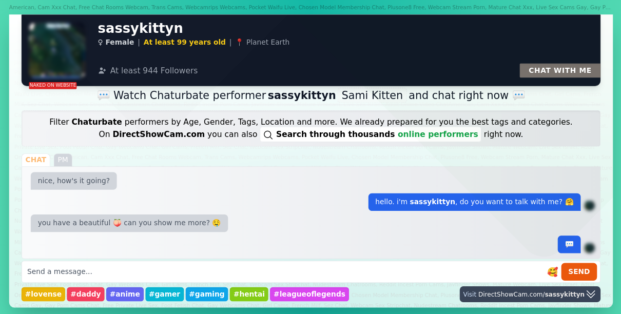 sassykittyn chaturbate live webcam chat