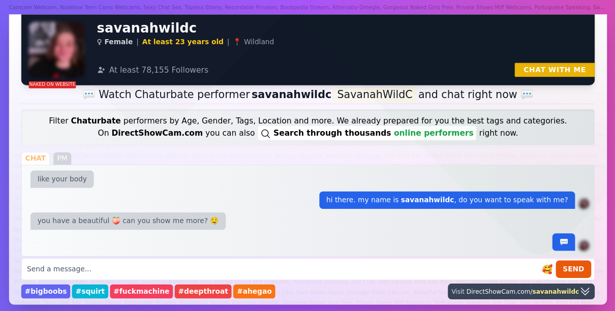 savanahwildc chaturbate live webcam chat