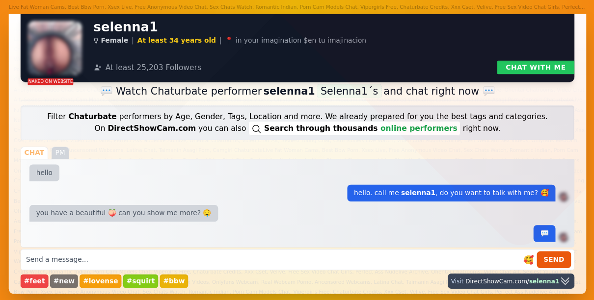 selenna1 chaturbate live webcam chat