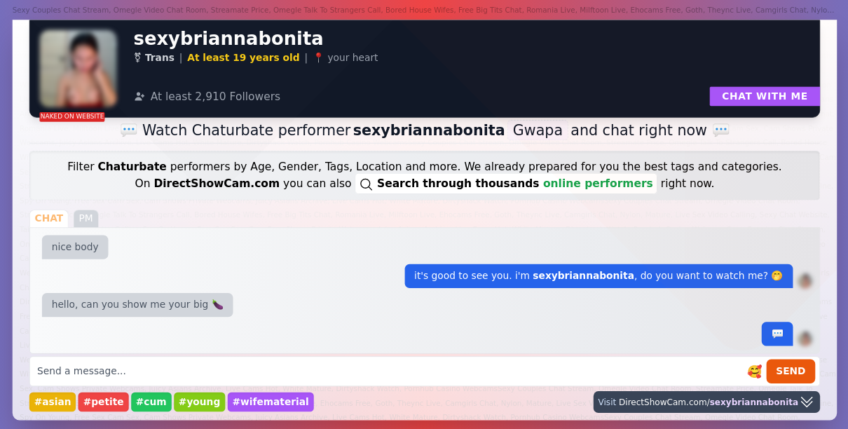 sexybriannabonita chaturbate live webcam chat