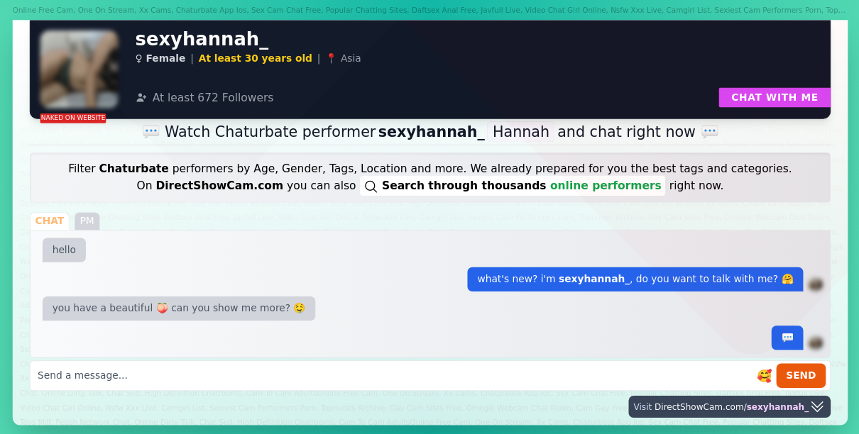 sexyhannah_ chaturbate live webcam chat