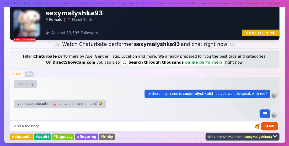 sexymalyshka93 chaturbate live webcam chat