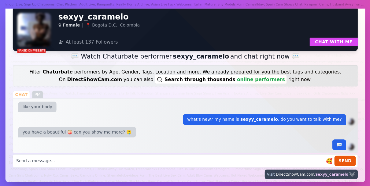 sexyy_caramelo chaturbate live webcam chat