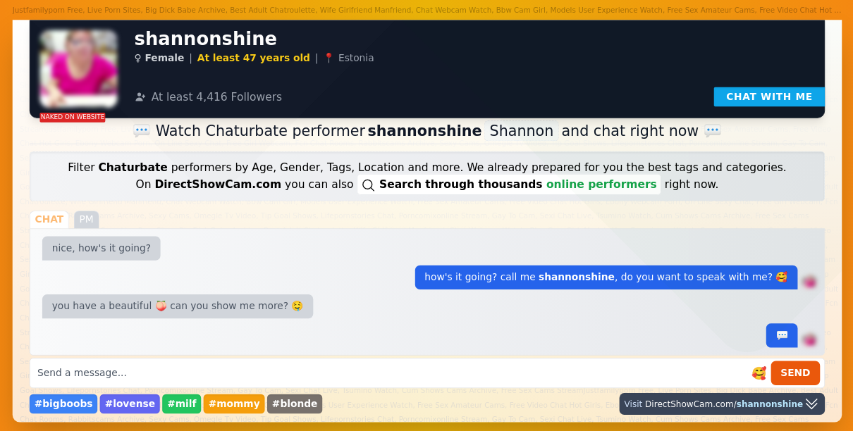 shannonshine chaturbate live webcam chat