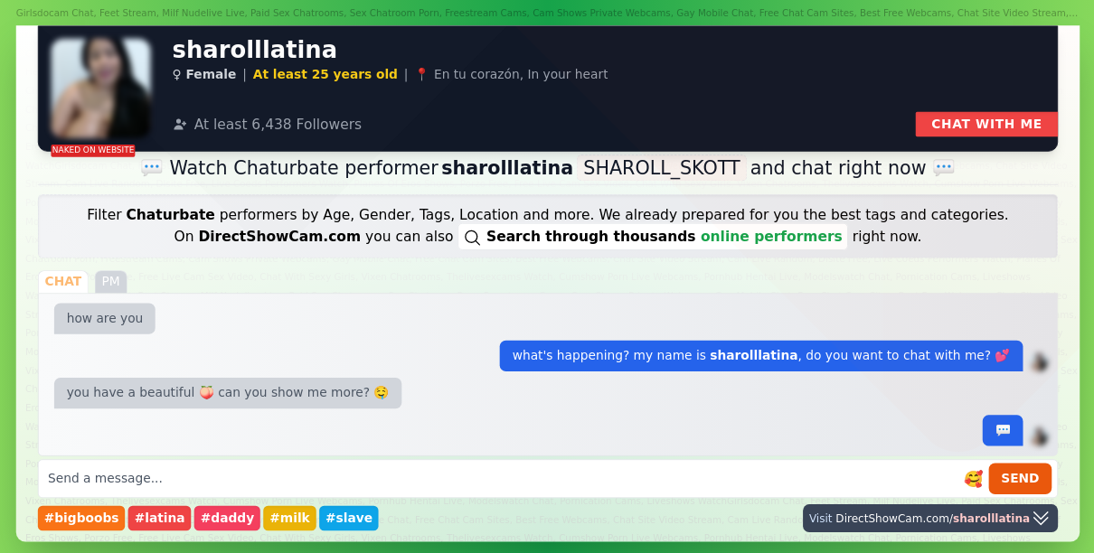 sharolllatina chaturbate live webcam chat