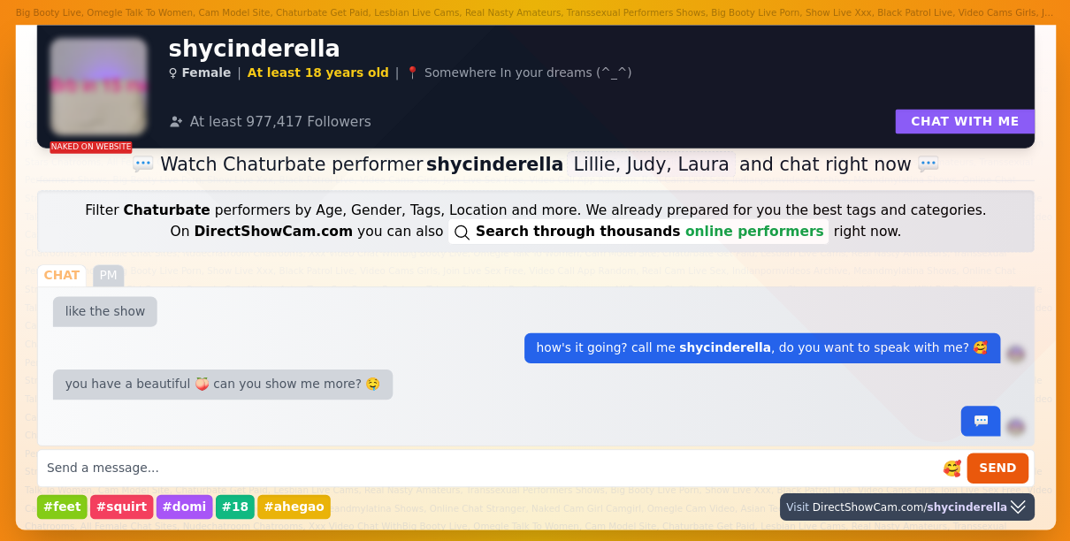 shycinderella chaturbate live webcam chat