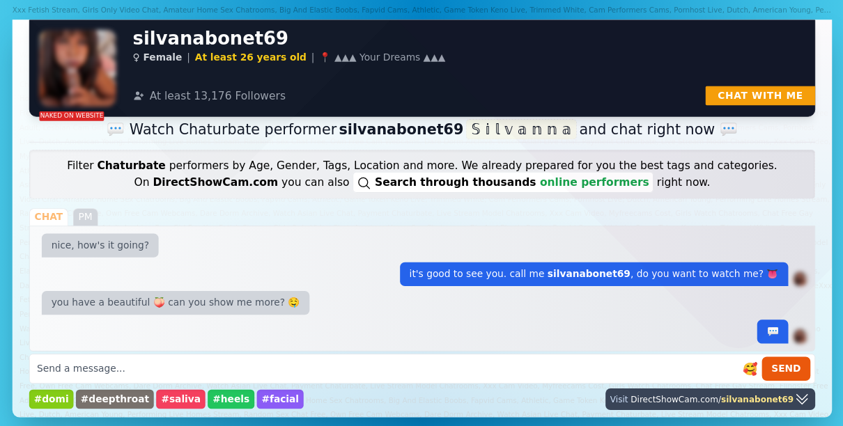silvanabonet69 chaturbate live webcam chat