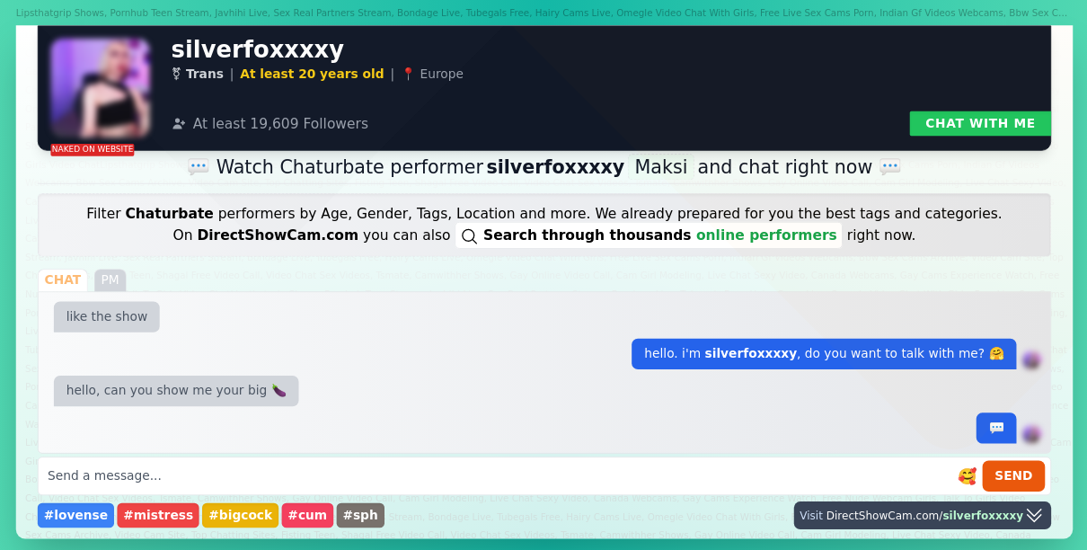 silverfoxxxxy chaturbate live webcam chat