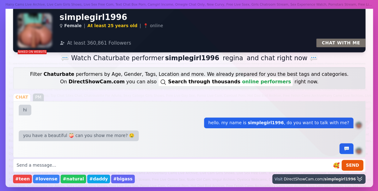 simplegirl1996 chaturbate live webcam chat