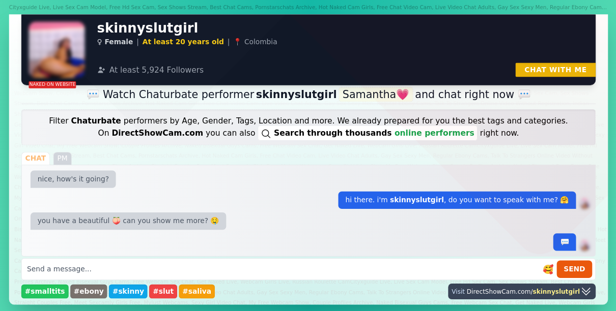 skinnyslutgirl chaturbate live webcam chat