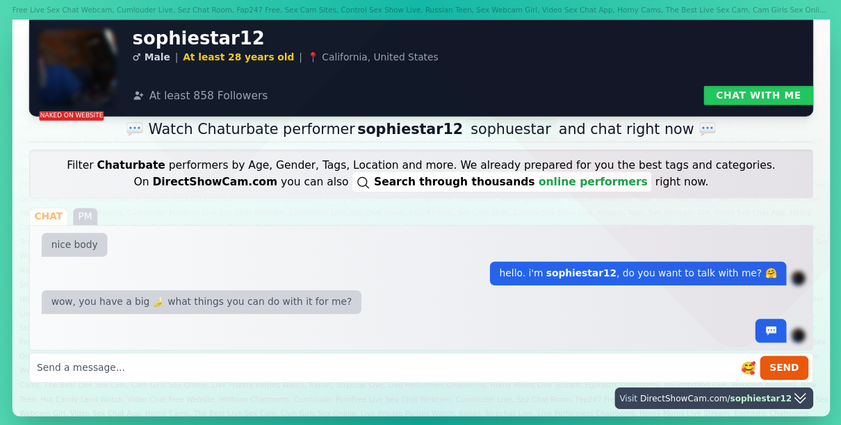sophiestar12 chaturbate live webcam chat