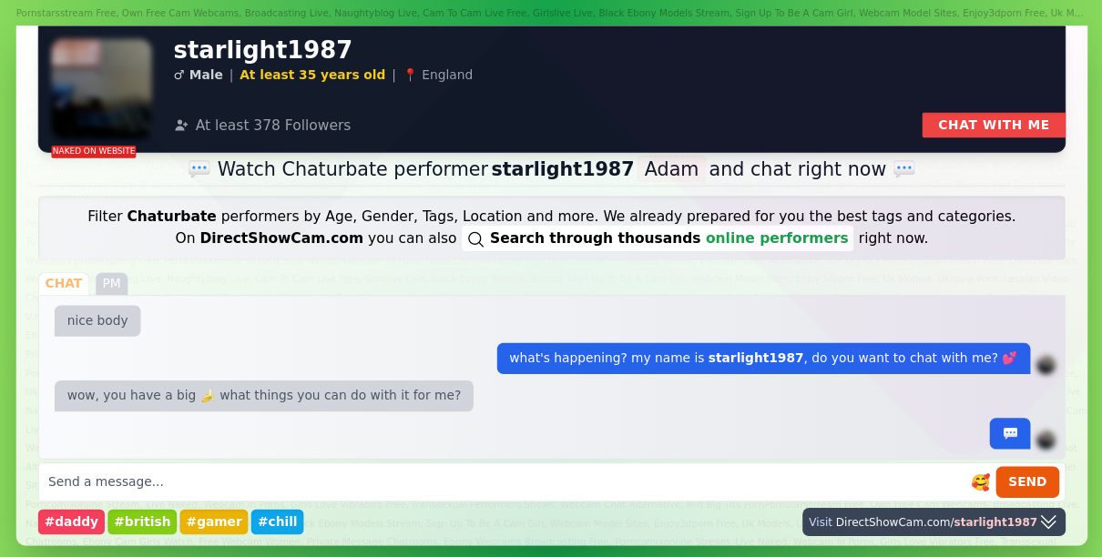 starlight1987 chaturbate live webcam chat