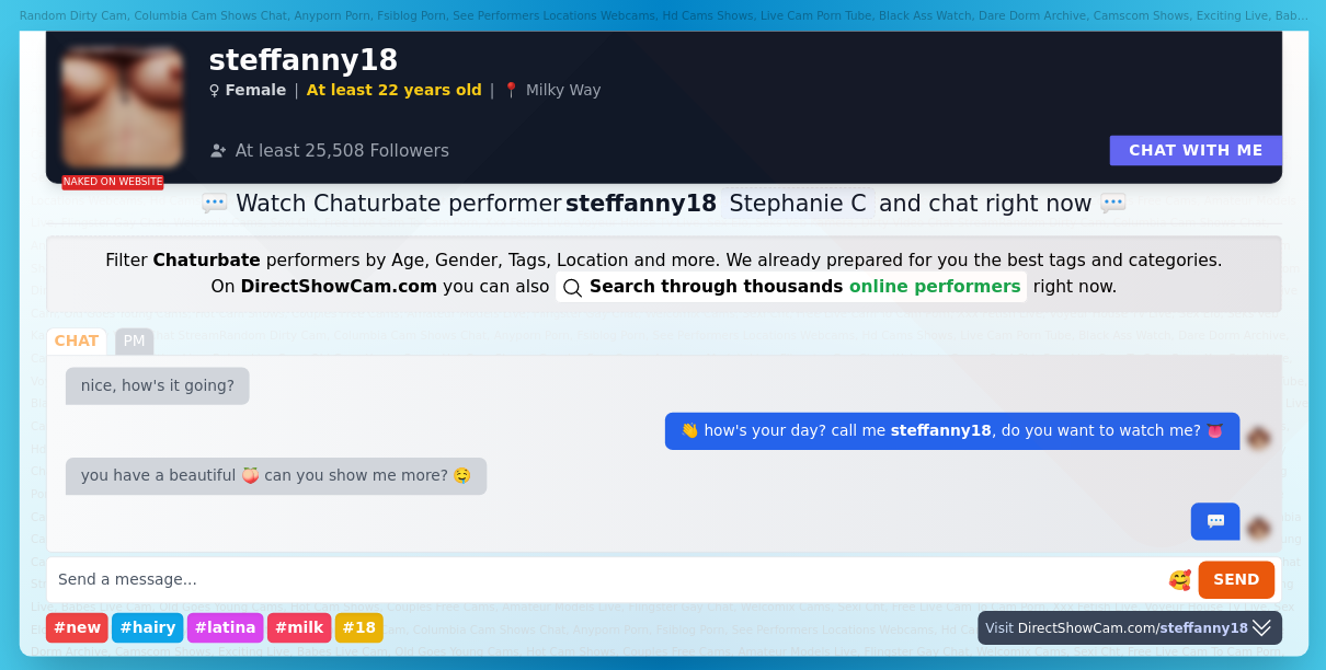 steffanny18 chaturbate live webcam chat
