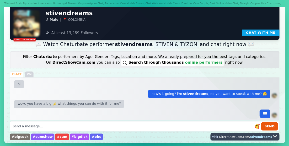 stivendreams chaturbate live webcam chat