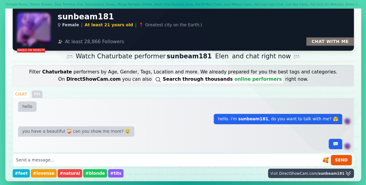 sunbeam181 chaturbate live webcam chat
