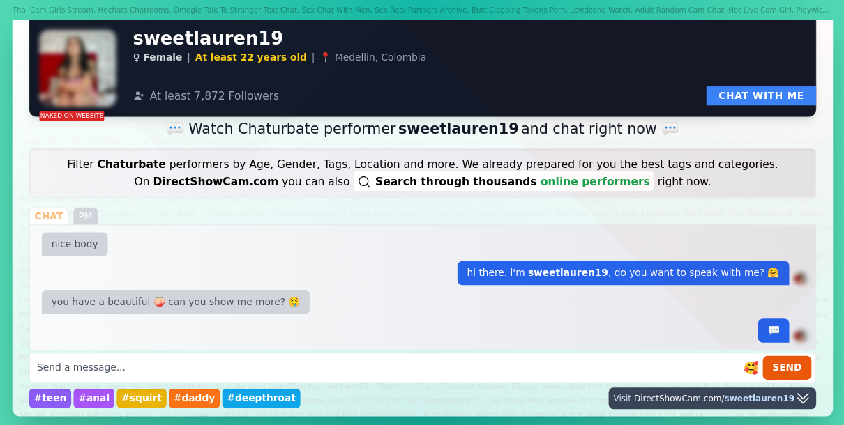sweetlauren19 chaturbate live webcam chat