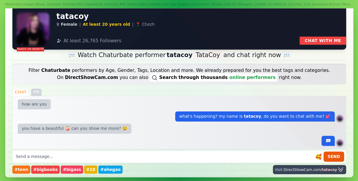 tatacoy chaturbate live webcam chat