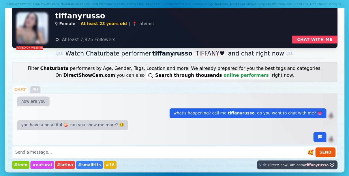 tiffanyrusso chaturbate live webcam chat