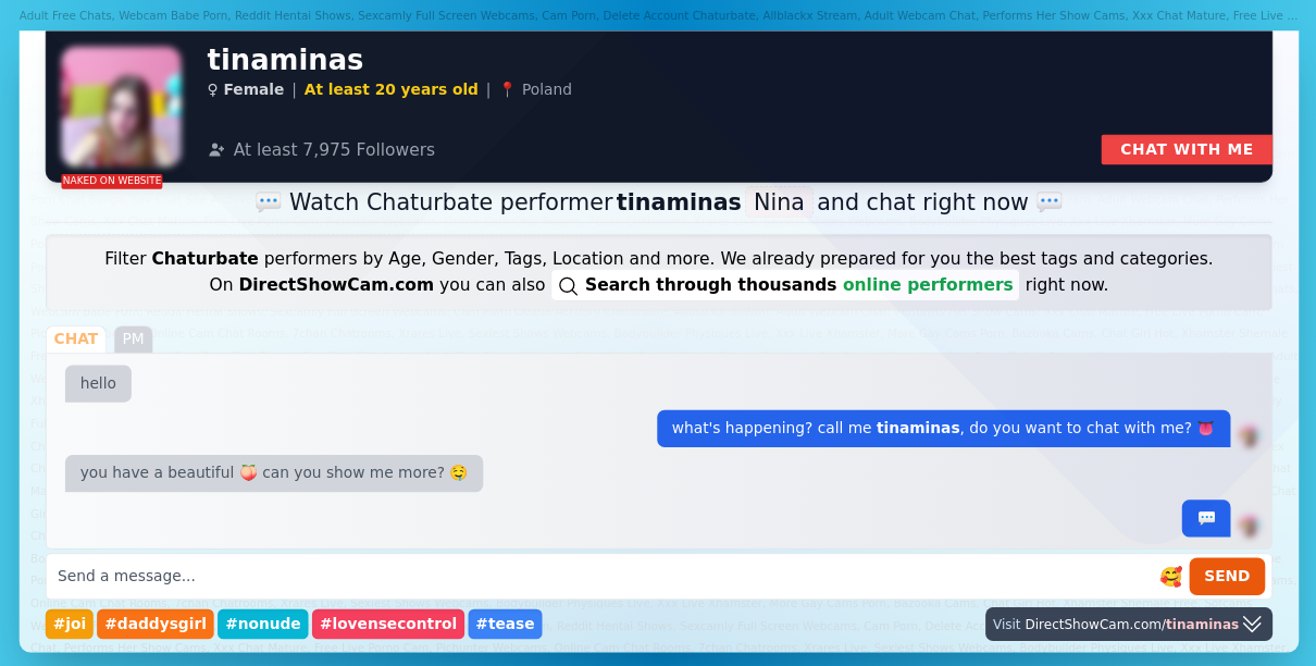 tinaminas chaturbate live webcam chat